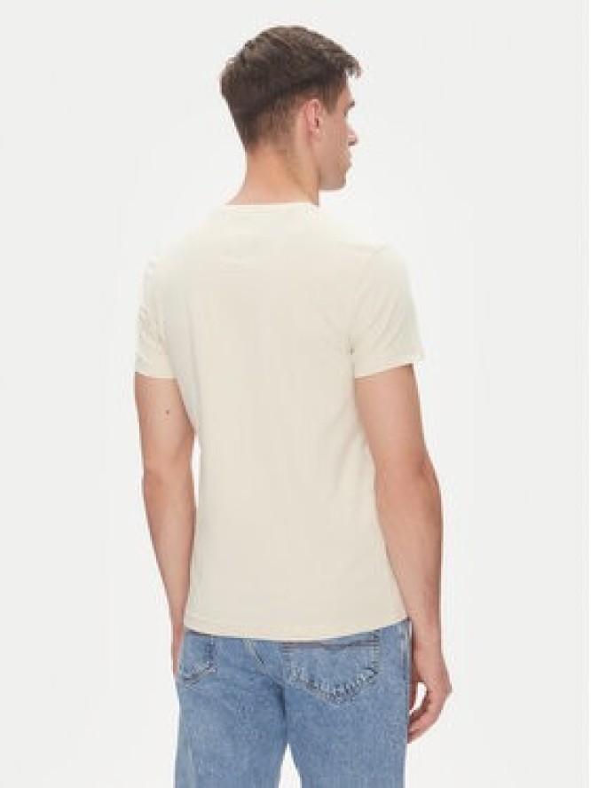 Tommy Hilfiger T-Shirt MW0MW10800 Beżowy Slim Fit