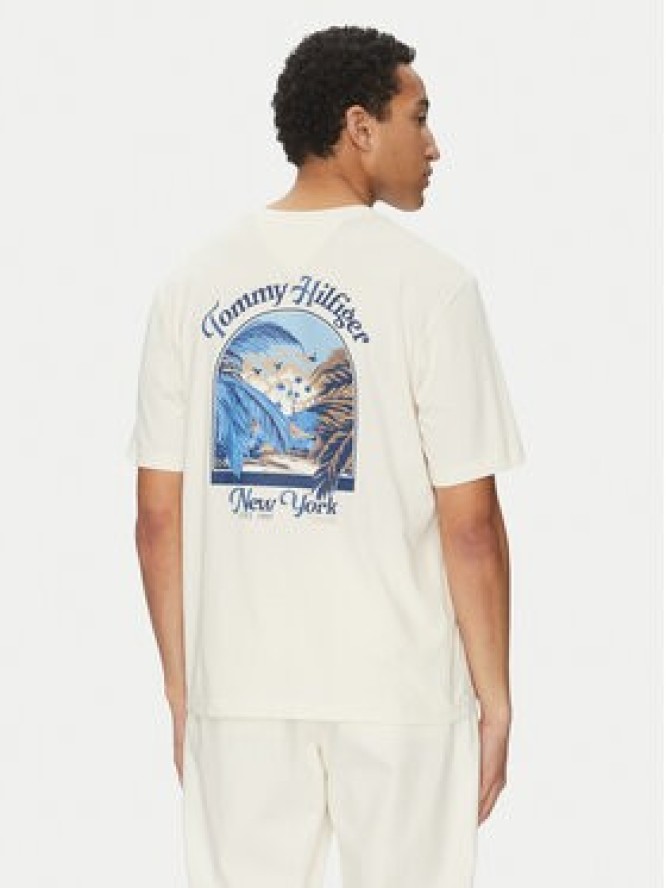 Tommy Hilfiger T-Shirt Summer Photo MW0MW38643 Beżowy Regular Fit