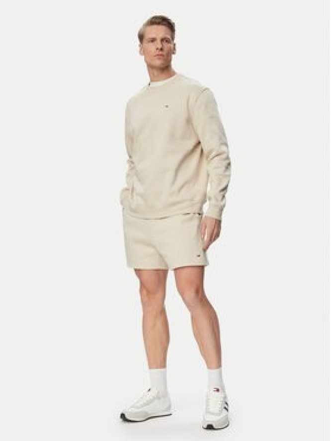 Tommy Jeans Szorty sportowe DM0DM21931 Beżowy jasny Regular Fit