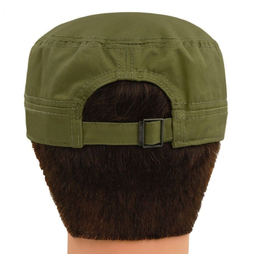 Bawełniana, Lekka Patrolówka Męska - Pako Jeans - Ciemna Zieleń, Khaki