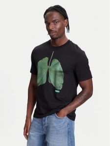 United Colors Of Benetton T-Shirt 3BL0U10AG Czarny Relaxed Fit