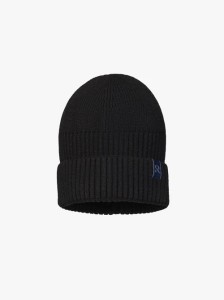Czarna prążkowana czapka