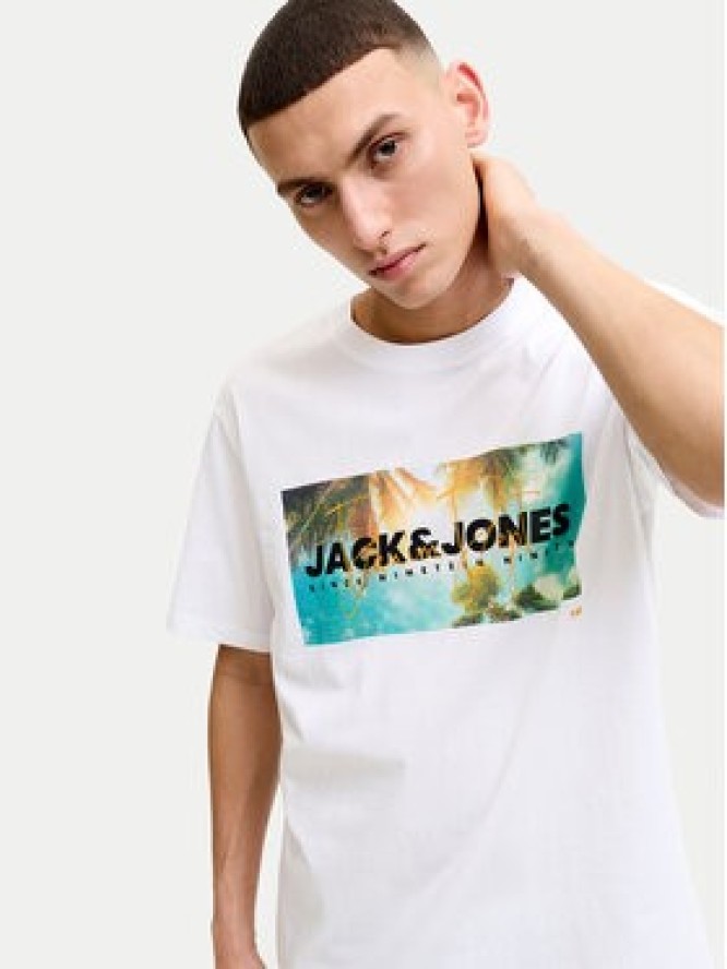 Jack & Jones T-Shirt Indiana Tee 12288112 Biały Regular Fit