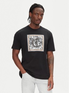 Just Cavalli T-Shirt 78OAHC10 Czarny Regular Fit