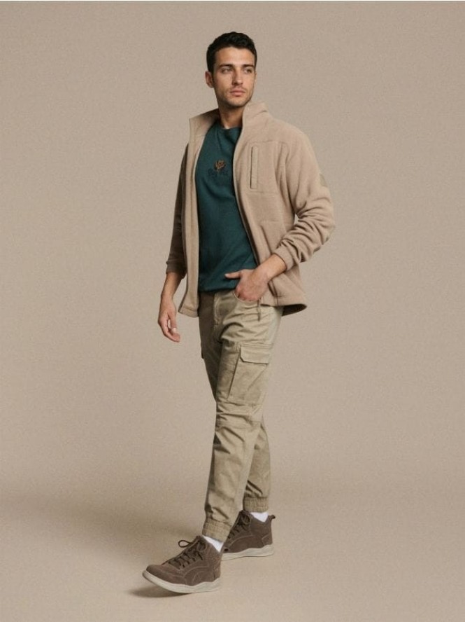 Spodnie cargo - beżowy