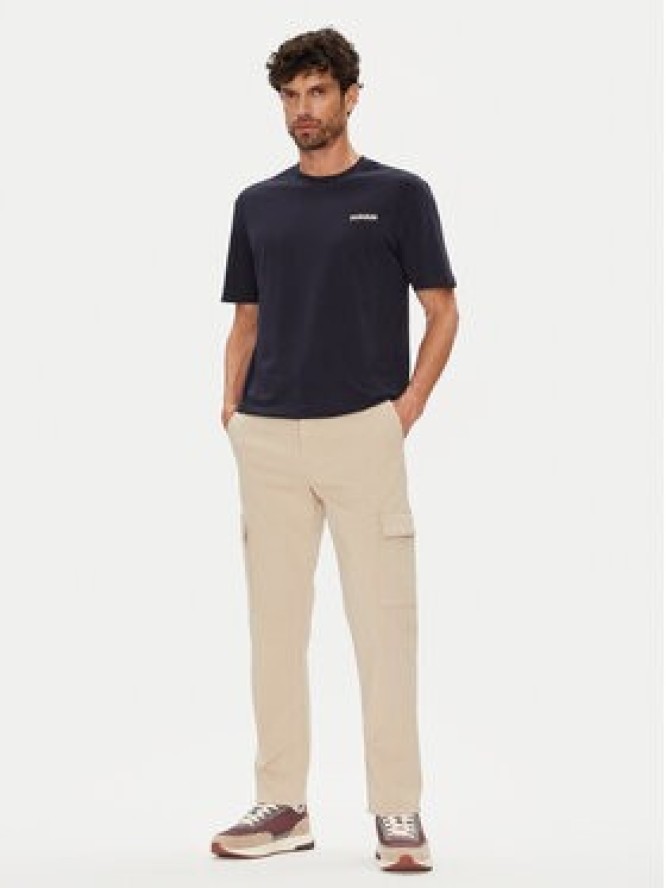 Napapijri T-Shirt Smallbox NP0A88TR Granatowy Regular Fit