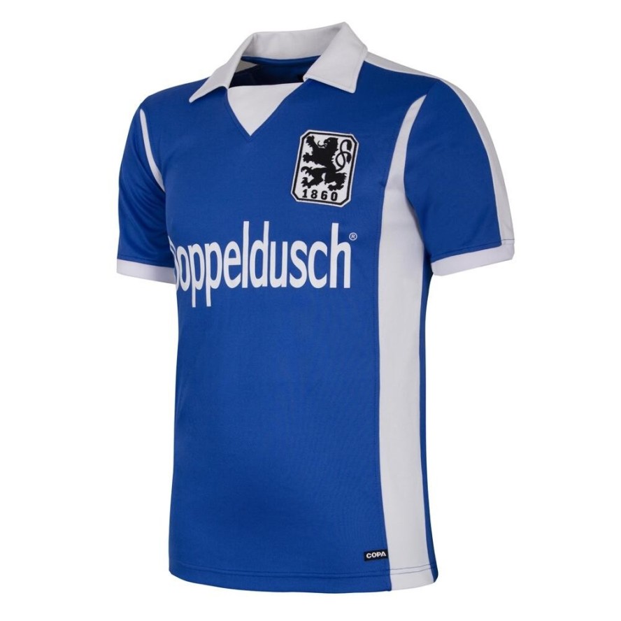 Koszulka retro dla dorosłych - TSV 1860 Monachium 1980/81 - Niebieski