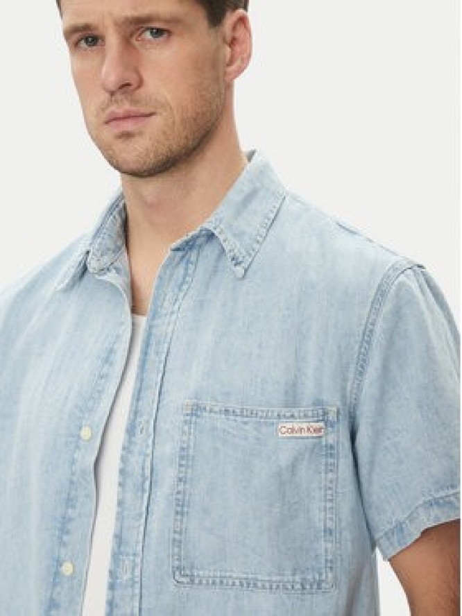 Calvin Klein Jeans Koszula jeansowa J30J327180 Niebieski Regular Fit