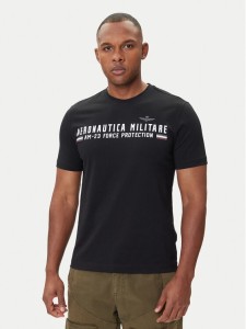 Aeronautica Militare T-Shirt 252TS1942UJ00538 Czarny Regular Fit
