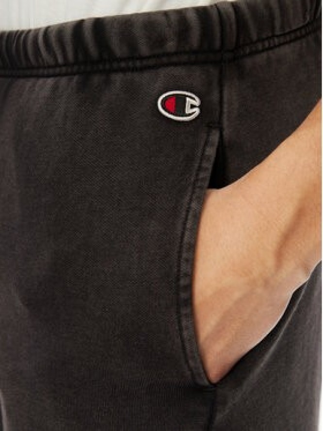 Champion Szorty sportowe Reverse Weave 221179 Czarny Regular Fit