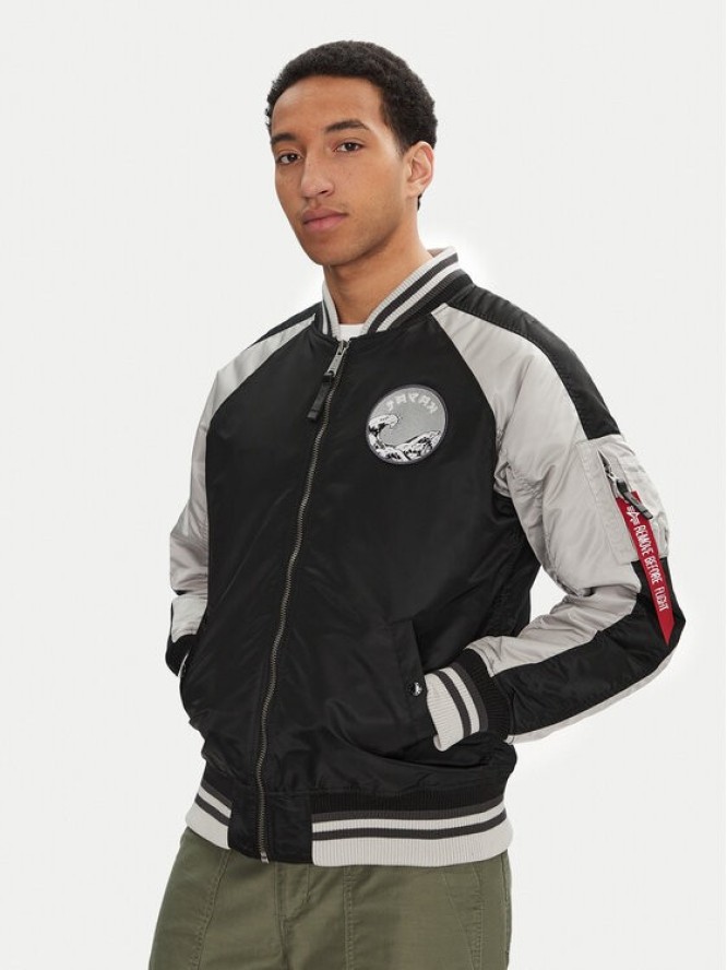 Alpha Industries Kurtka bomber Japan Warrior Souvenir 146101 Czarny Regular Fit