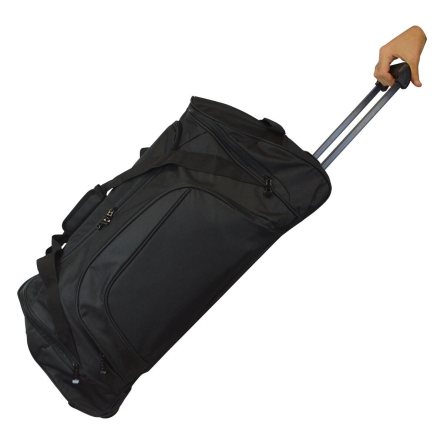 Torba sportowa Sporti na kółkach 71 cm, czarna