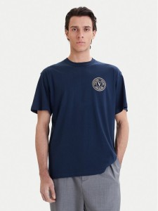Versace Jeans Couture T-Shirt 80GAHT04 CJ00T Granatowy Regular Fit