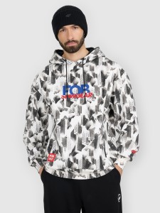 4F Bluza dresowa loose z kapturem męska - biała M