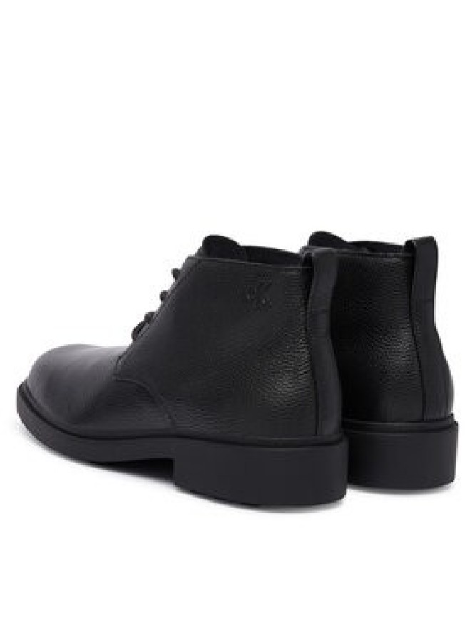Calvin Klein Botki Dress Lug Desert Boot Lth YM0YM01427 Czarny