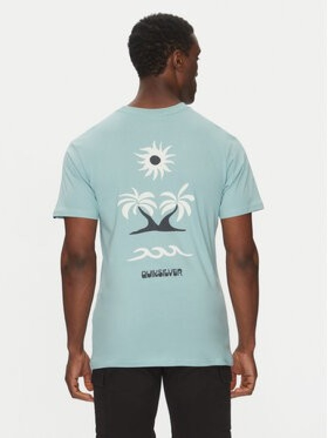 Quiksilver T-Shirt EQYZT08036 Turkusowy Regular Fit