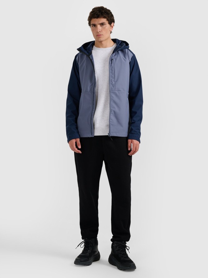 4F Kurtka softshell wiatroodporna męska - granatowa S