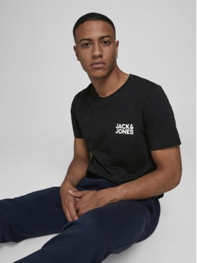 Jack & Jones T-Shirt Corp Logo 12151955 Czarny Slim Fit