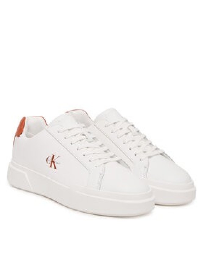 Calvin Klein Sneakersy Chunky Cupsole Laceup Lth YM0YM01344 Biały