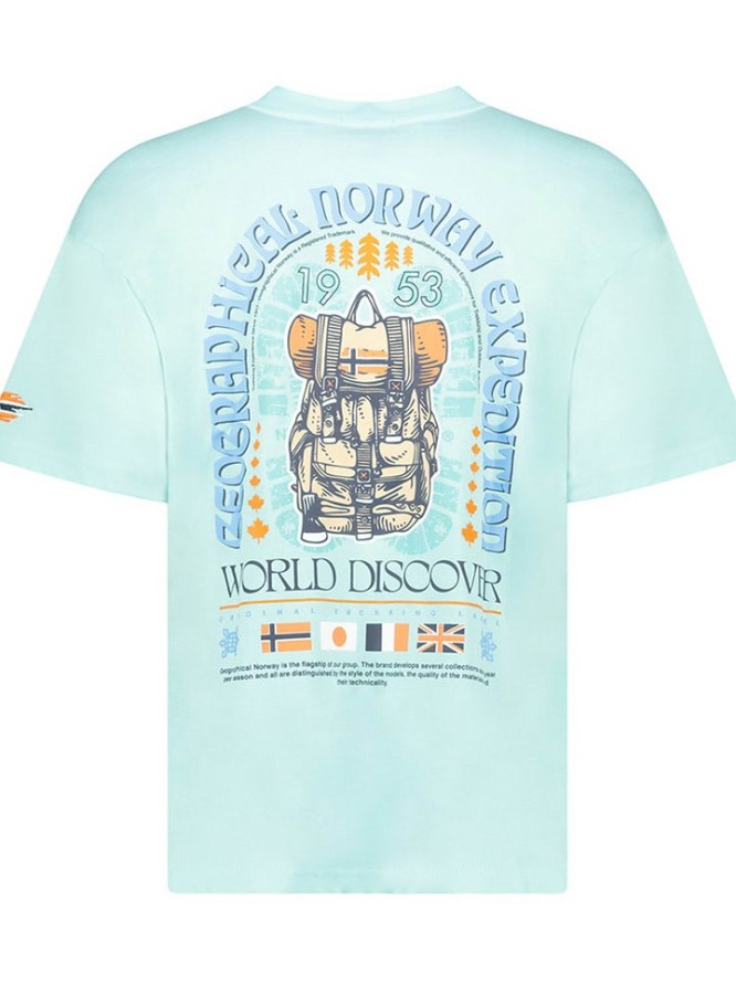 Geographical Norway Koszulka "Jakado" w kolorze turkusowym rozmiar: M