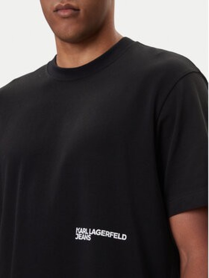Karl Lagerfeld Jeans T-Shirt A4M17030 Czarny Relaxed Fit