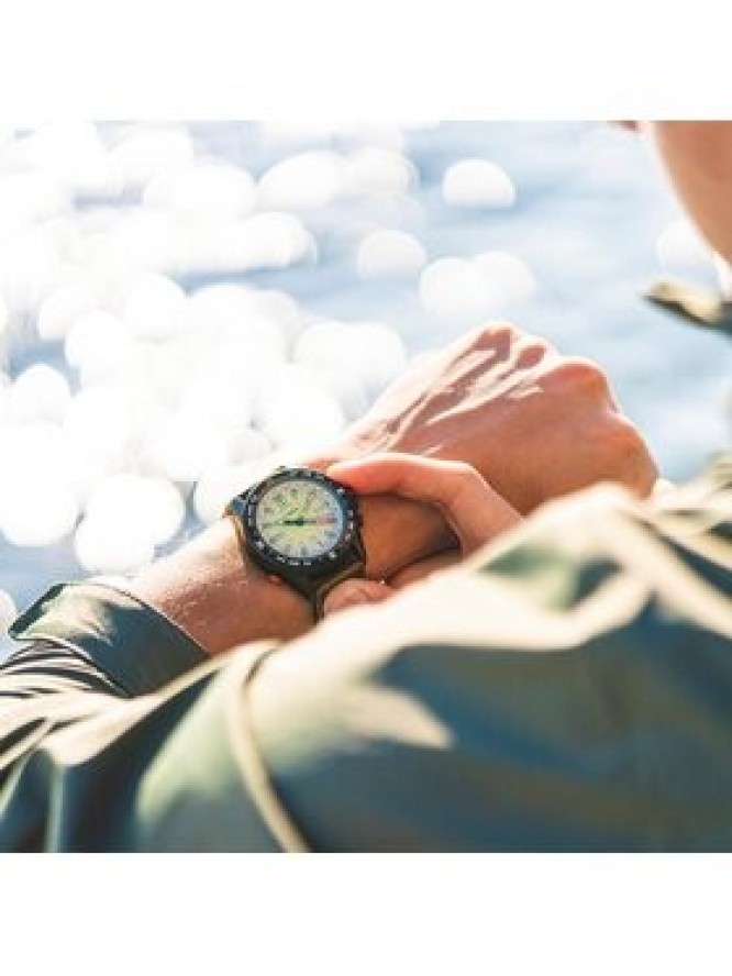 Timex Zegarek Tide-Temp-Compass 43mm Eco-Friendly Strap TW2V21800 Czarny