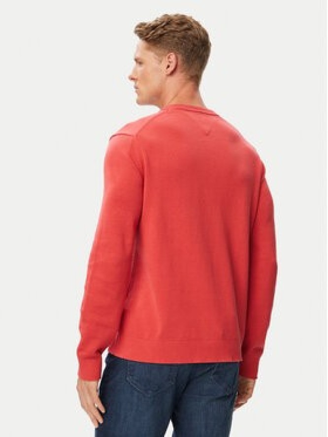 Tommy Jeans Sweter DM0DM22853 Koralowy Slim Fit
