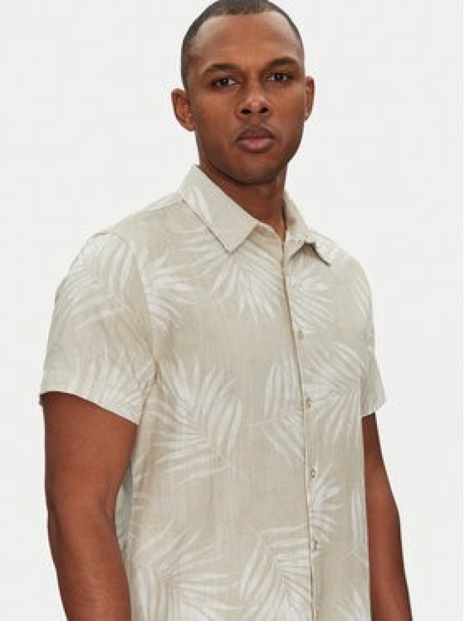 Guess Koszula M5GH68 WH3A0 Beżowy Regular Fit