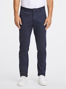 Lindbergh Chinosy 30-01007A Granatowy Slim Fit
