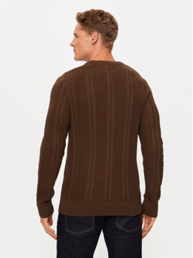 Jack & Jones Sweter 12261436 Brązowy Regular Fit