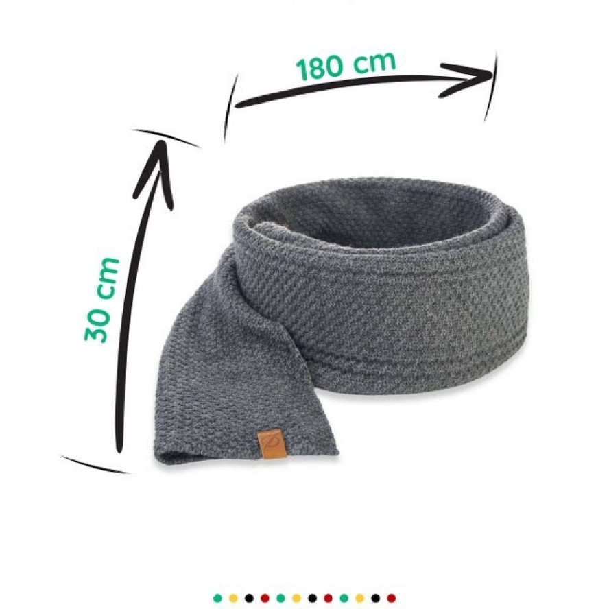 Modny szalik zimowy męski s5 brødrene 103 c. szary