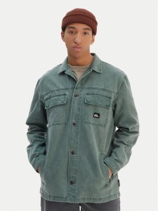 Quiksilver Koszula jeansowa Mohab Washed Twill EQYWT04654 Zielony Oversize