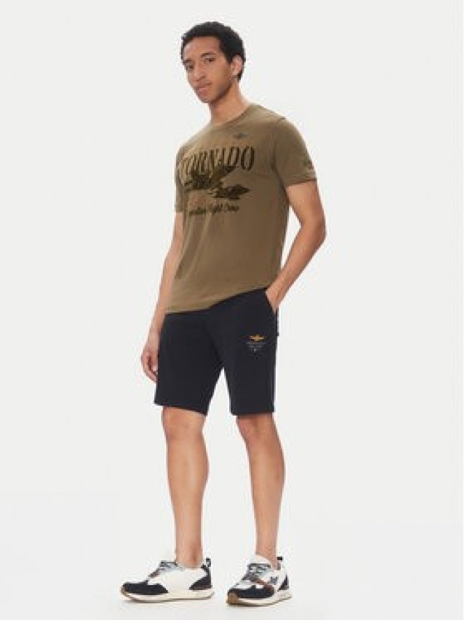 Aeronautica Militare Szorty sportowe 251BF017F459 Granatowy Regular Fit