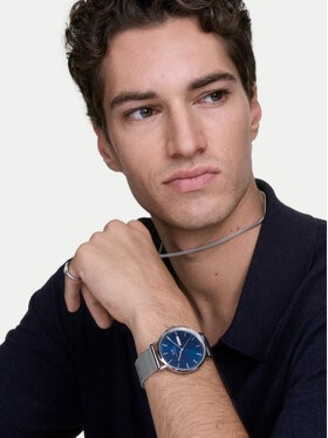 Daniel Wellington Zegarek Classic Day Display 40 DW00100833 Srebrny