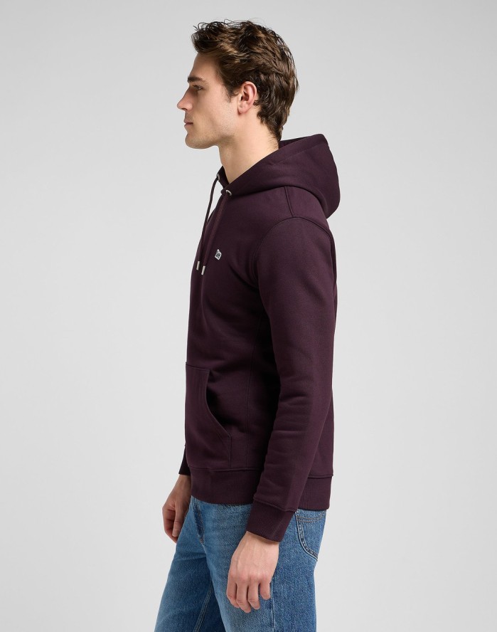 MESKA BLUZA LEE PLAIN HOODIE DEEP WINE 112371837