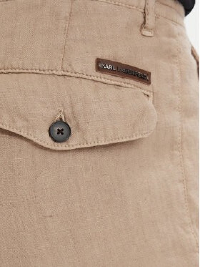 KARL LAGERFELD Chinosy 265358 562818 Beżowy Regular Fit