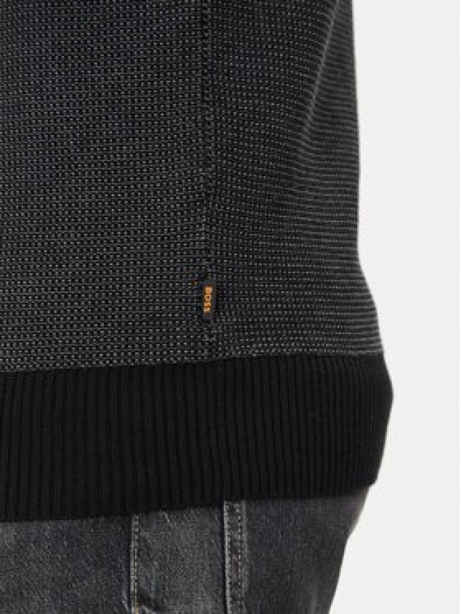 BOSS Sweter Klapok 50548673 Czarny Regular Fit