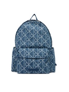 Calvin Klein Plecak Emblem Aop Denim Round Backpack LV04D3429G Niebieski