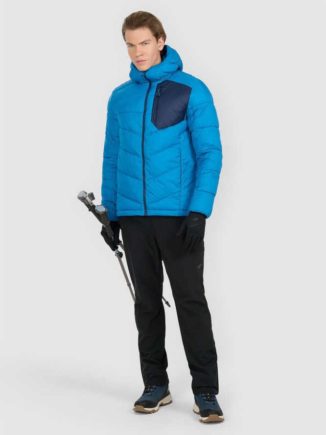 4F Kurtka puchowa trekkingowa z wypełnieniem Primaloft Silver męska - granatowa XL