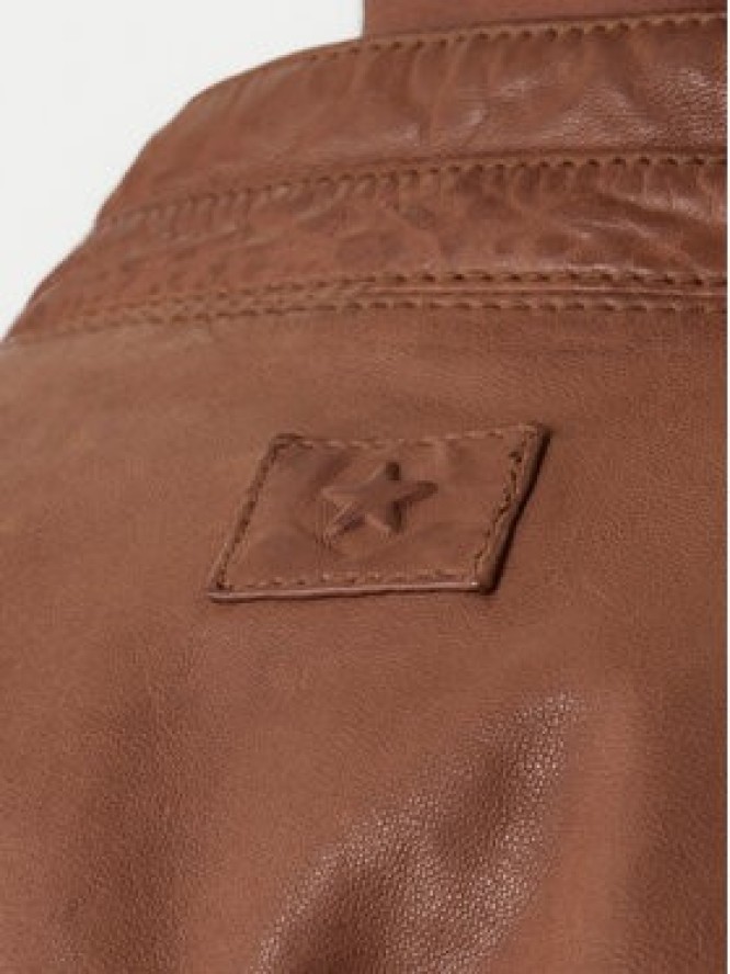 Milestone Kurtka skórzana Oliverio 611099 60770 Brązowy Regular Fit