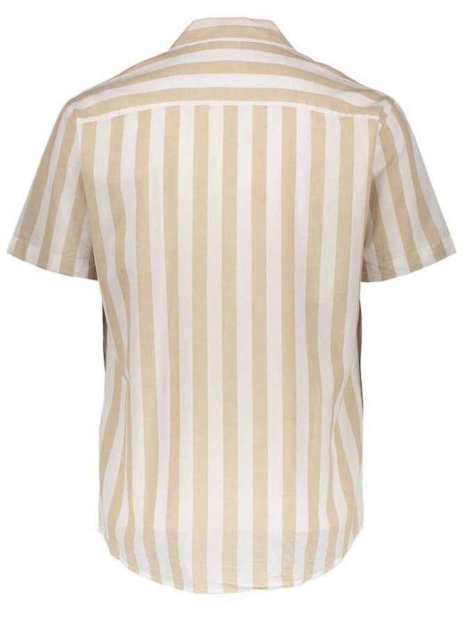 SELECTED HOMME Koszula w kolorze beżowo-białym rozmiar: S