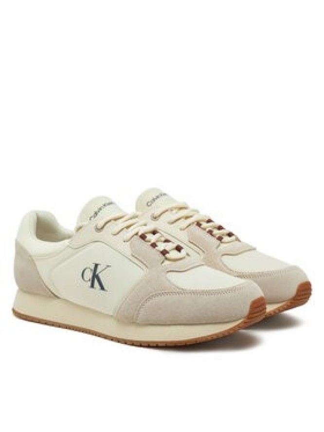 Calvin Klein Jeans Sneakersy Retro Sock Runner Mg YM0YM01152 Beżowy