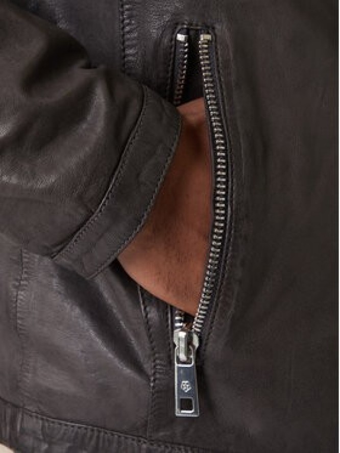 Milestone Kurtka skórzana Oliverio 611099 60770 Szary Regular Fit