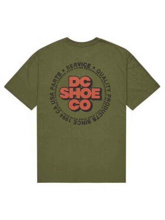 DC Shoes T-Shirt Work Circle EDYZT04369 Zielony Regular Fit