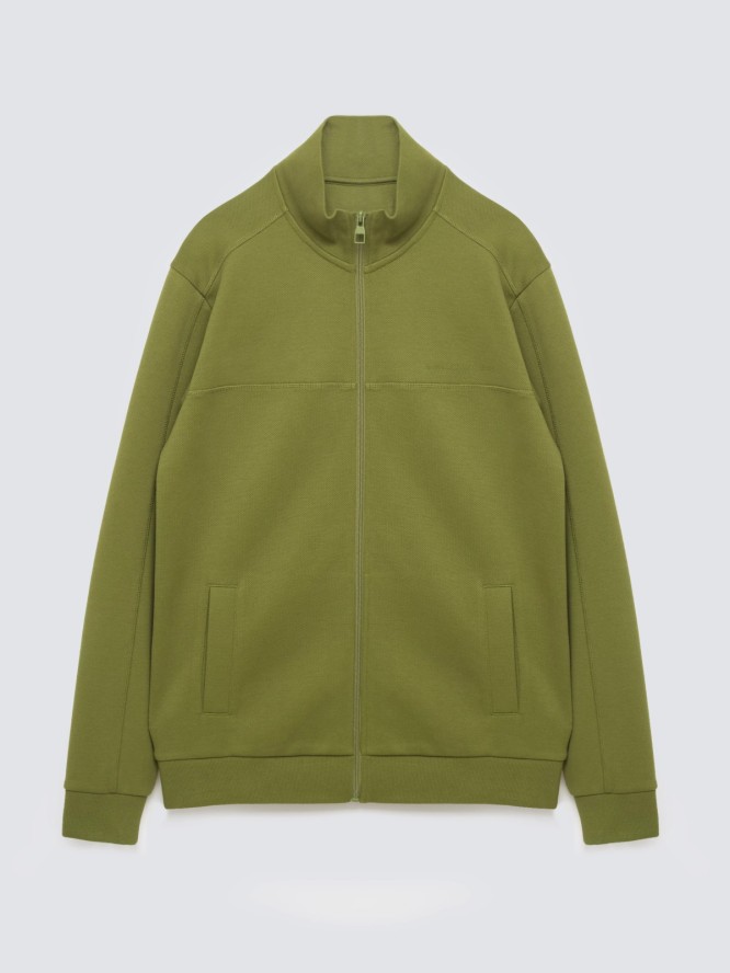 bluza męska rozpinana ze stójką zielona wlador 301