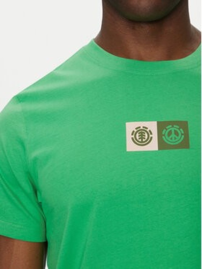 Element T-Shirt ELYZT00492 Zielony Regular Fit