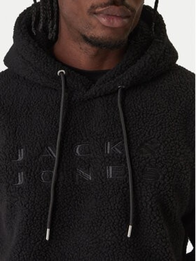 Jack & Jones Bluza Flare Teddy 12285678 Czarny Relaxed Fit