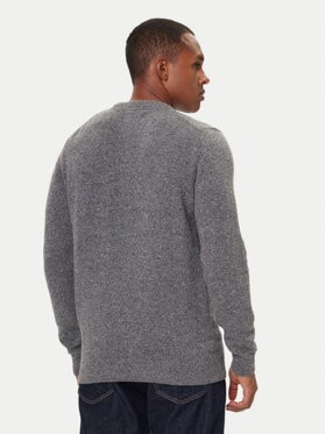 Barbour Sweter Essential Tisbury MKN0844GY12 Szary Regular Fit