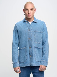 Kurtka męska jeansowa niebieska Bill 214
