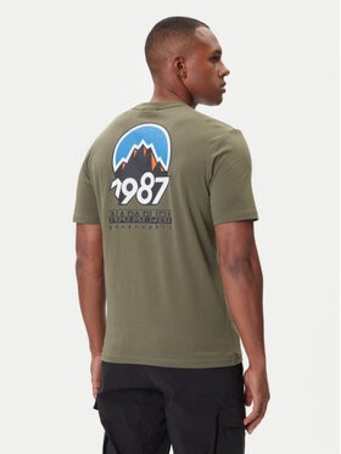 Napapijri T-Shirt S-Montepiana NP0A88SV Zielony Regular Fit